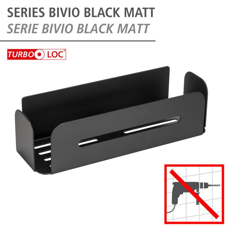 Produktbild: Turbo-Loc&reg; Wandablage Mod. Bivio Black matt, aus Aluminium
