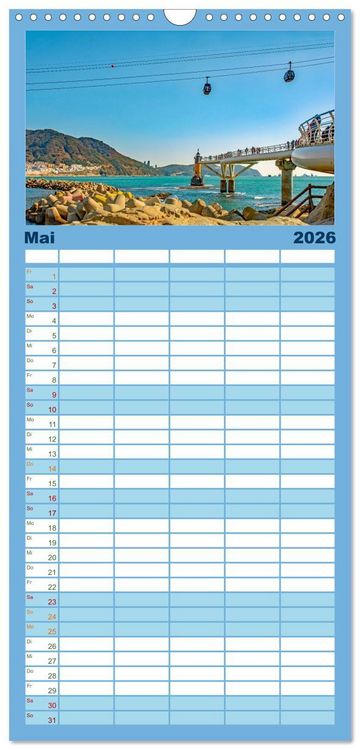Produktbild: Familienplaner 2026 - Busan - Hafenstadt in S&uuml;dkorea mit 5 Spalten (Wandkalender, 21 x 45 cm) CALVENDO