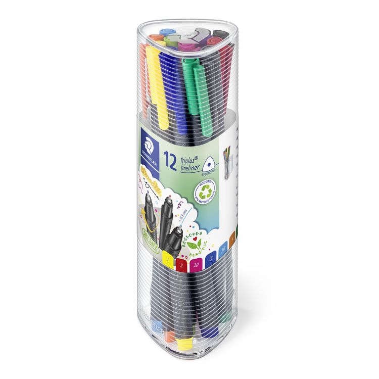 Produktbild: STAEDTLER triplus fineliner 334 Fineliner, Dreikantdose 12er Set, 334 PR12