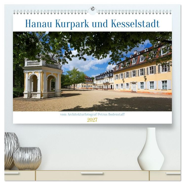 Produktbild: Hanau Kurpark und Kesselstadt (hochwertiger Premium Wandkalender 2027 DIN A2 quer), Kunstdruck in Hochglanz