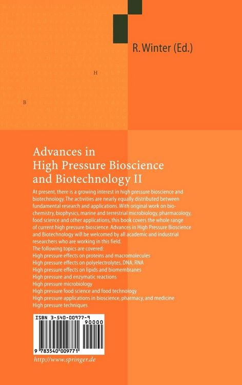 Produktbild: Advances in High Pressure Bioscience and Biotechnology II
