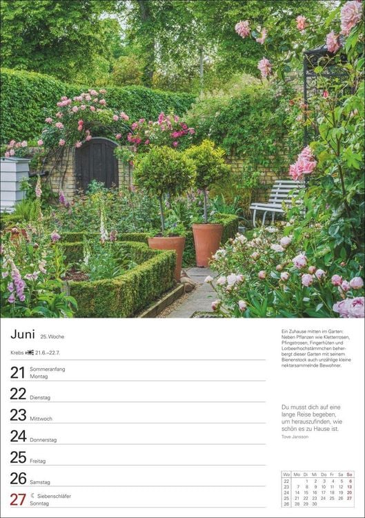 Produktbild: Gartenparadiese Wochenplaner 2027 - 53 faszinierende Fotografien