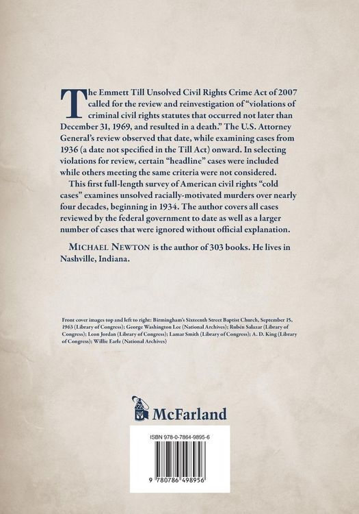 Produktbild: Unsolved Civil Rights Murder Cases, 1934-1970
