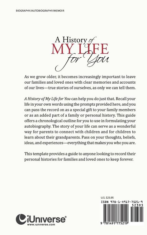 Produktbild: A History of My Life for You