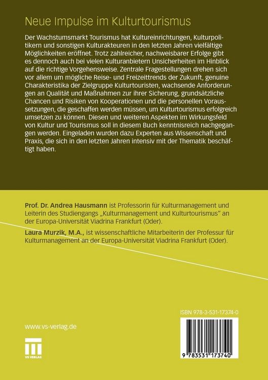 Produktbild: Neue Impulse im Kulturtourismus