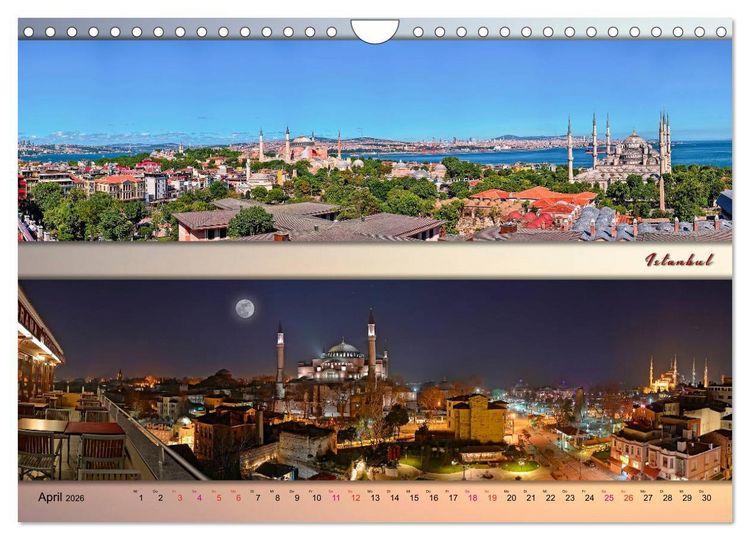 Produktbild: Faszinierende St&auml;dte, Panoramen (Wandkalender 2026 DIN A4 quer), CALVENDO Monatskalender