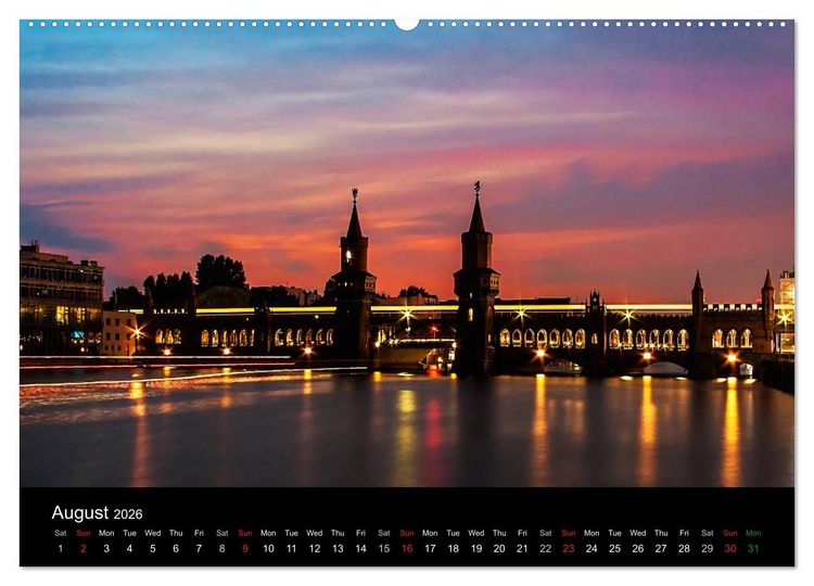 Produktbild: Sunsets of Berlin (High Quality Premium Wall Calendar 2026 DIN A2 landscape),CALVENDO 12 Month Wall Calendar