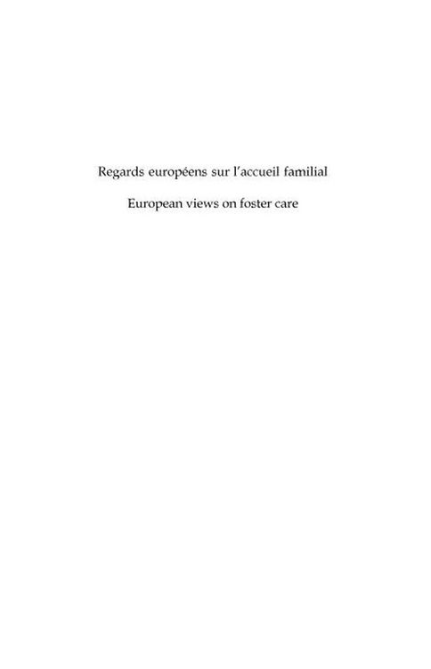 Produktbild: Regards europeens sur l'accueil familial