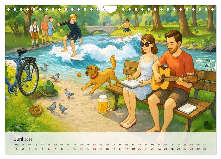 Produktbild: Bayrische Wimmelbilder - Wo Heimat lebendig wird (Wandkalender 2026 DIN A4 quer), CALVENDO Monatskalender