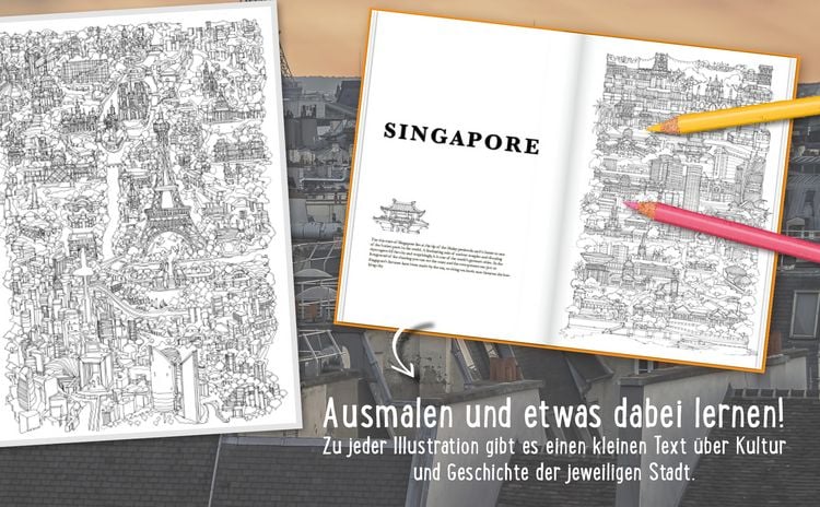Produktbild: St&auml;dte im Hochformat - das Ausmalbuch
