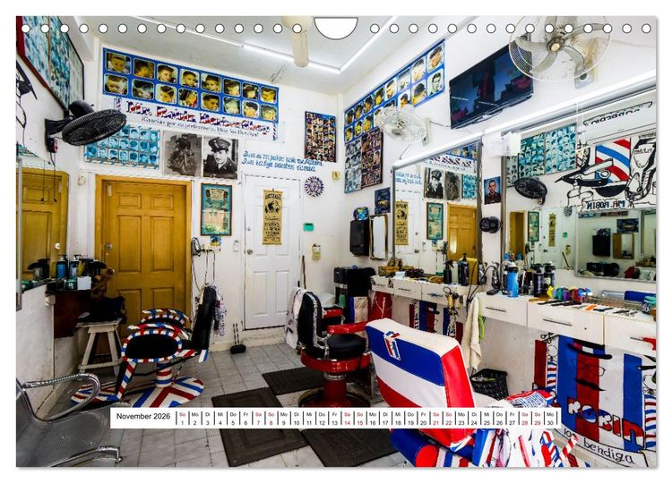 Produktbild: Friseursalons rund um den Globus (Wandkalender 2026 DIN A4 quer), CALVENDO Monatskalender