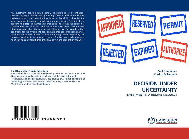 Produktbild: DECISION UNDER UNCERTAINTY