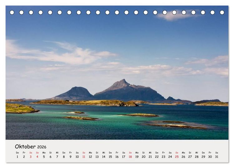 Produktbild: Auf dem Weg zum Nordkap (Tischkalender 2026 DIN A5 quer), CALVENDO Monatskalender