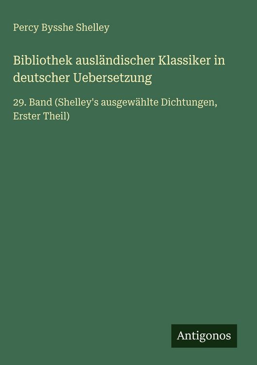 Produktbild: Bibliothek ausl&auml;ndischer Klassiker in deutscher Uebersetzung