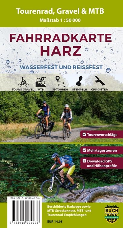Produktbild: Fahrradkarte Harz
