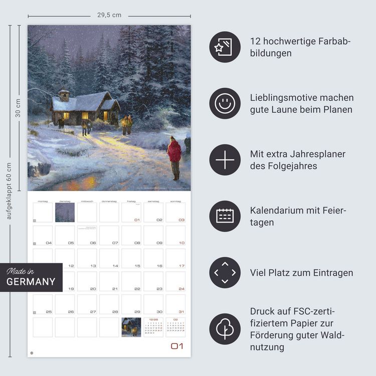Produktbild: Thomas Kinkade: Land of Light Broschurkalender 2027