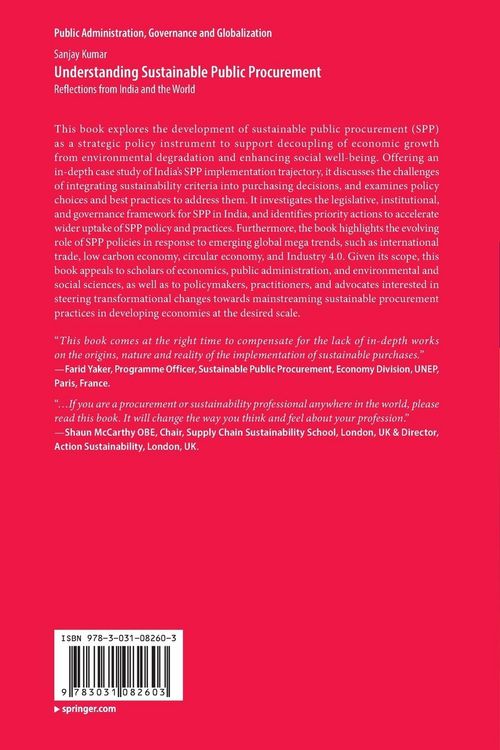 Produktbild: Understanding Sustainable Public Procurement
