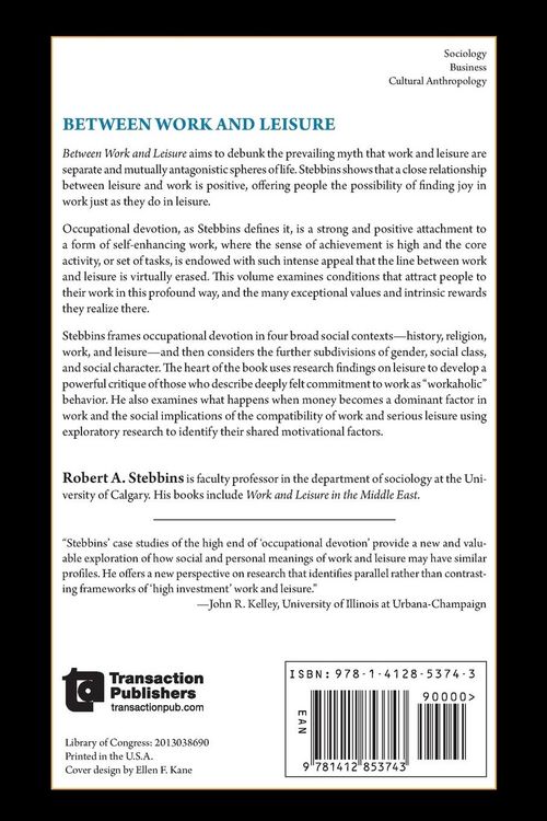 Produktbild: Between Work and Leisure