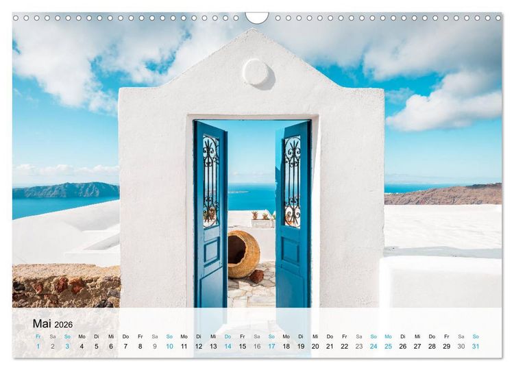 Produktbild: Santorini - Die malerische Kykladeninsel (Wandkalender 2026 DIN A3 quer), CALVENDO Monatskalender