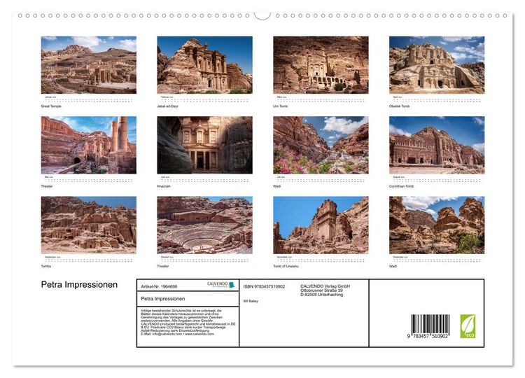 Produktbild: Petra Impressionen (hochwertiger Premium Wandkalender 2026 DIN A2 quer), Kunstdruck in Hochglanz