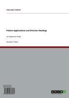 Produktbild: Patent Applications and Director Dealings