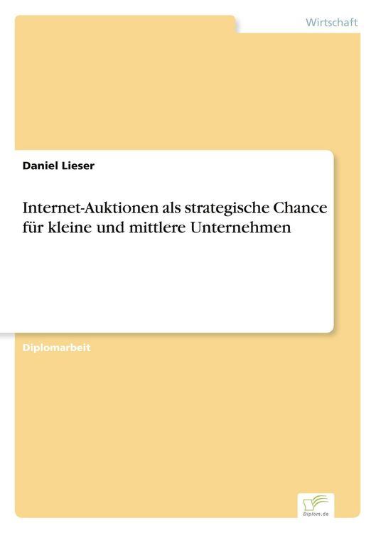 Produktbild: Internet-Auktionen als strategische Chance f&uuml;r kleine und mittlere Unternehmen