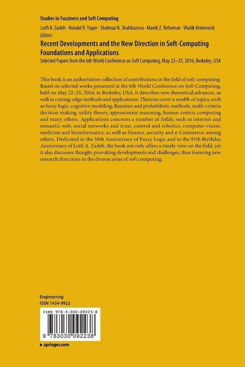 Produktbild: Recent Developments and the New Direction in Soft-Computing Foundations and Applications