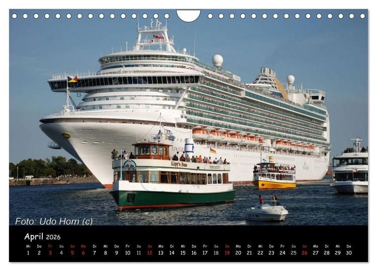 Produktbild: Kreuzfahrt erleben (Wandkalender 2026 DIN A4 quer), CALVENDO Monatskalender