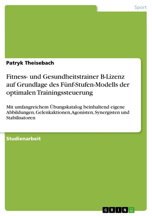 Produktbild: Fitness- und Gesundheitstrainer B-Lizenz auf Grundlage des F&uuml;nf-Stufen-Modells der optimalen Trainingssteuerung