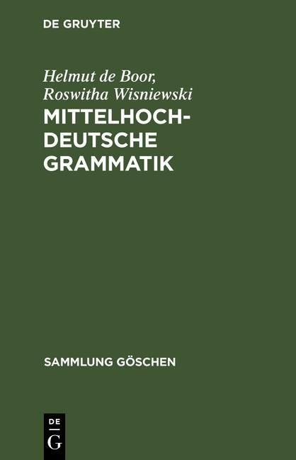 Produktbild: Mittelhochdeutsche Grammatik