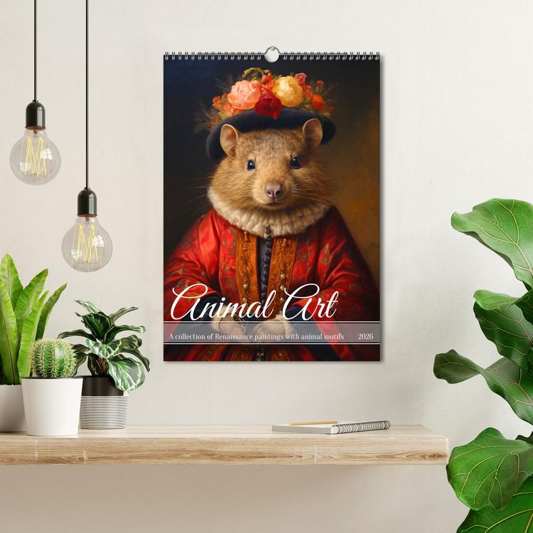 Produktbild: Animal Art - A collection of Renaissance paintings with animal motifs (Wall Calendar 2026 DIN A3 portrait), CALVENDO 12 Month Wall Calendar