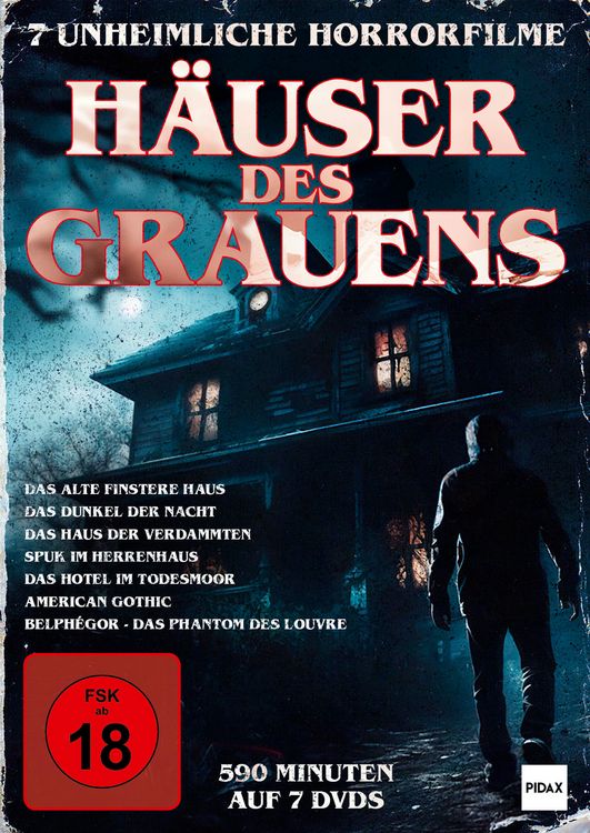 Produktbild: H&auml;user des Grauens / 7 unheimliche Horrorfilme (u.a. mit Christopher Lee, Peter Cushing und Boris Karloff) [7 DVDs]
