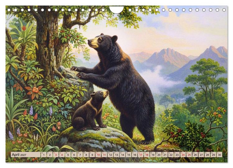 Produktbild: S&uuml;damerikas Tiere wie aus alten B&uuml;chern (Wandkalender 2027 DIN A4 quer), CALVENDO Monatskalender