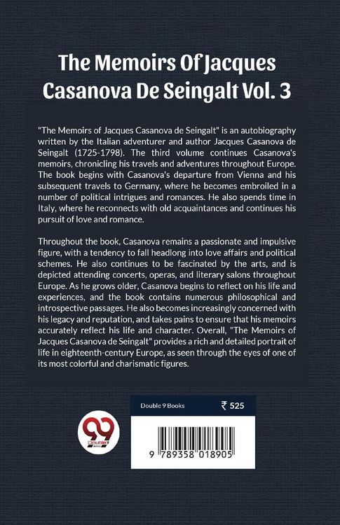 Produktbild: The Memoirs Of Jacques Casanova De Seingalt Vol. 3