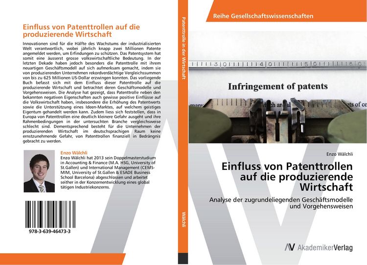 Produktbild: Einfluss von Patenttrollen auf die produzierende Wirtschaft