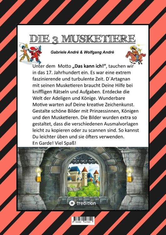 Produktbild: Craftbook - D&acute;artngnan - 100 Seiten Tolle Musketier Motive - Wissenswertes - Knifflige R&auml;tsel & Aufgaben - Schl&ouml;sser - Ritter - K&ouml;nig - Adel
