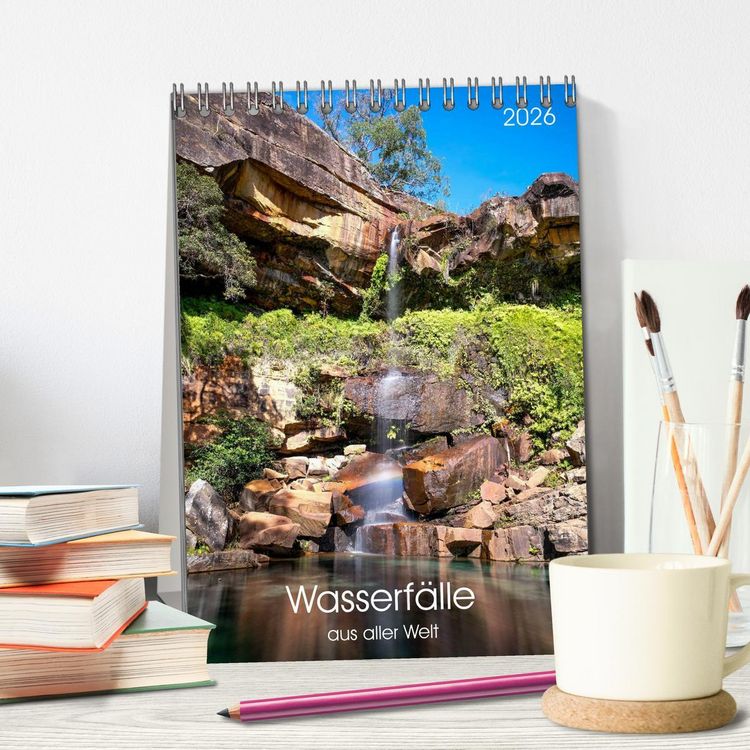 Produktbild: Wasserf&auml;lle aus aller Welt (Tischkalender 2026 DIN A5 hoch), CALVENDO Monatskalender