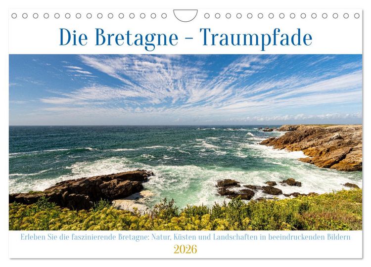 Produktbild: Die Bretagne - Traumpfade (Wandkalender 2026 DIN A4 quer), CALVENDO Monatskalender