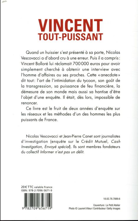 Produktbild: Vincent tout-puissant : l'enqu&ecirc;te que Bollor&eacute; a voulu emp&ecirc;cher