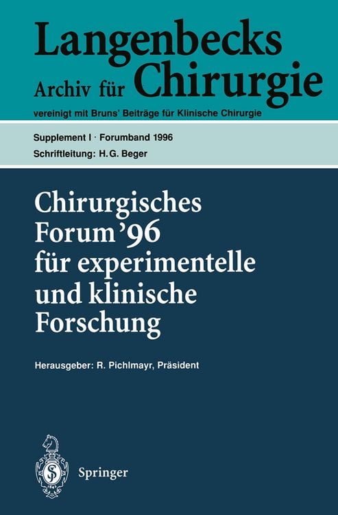 Produktbild: Chirurgisches Forum &rsquo;96 fur experimentelle und klinische Forschung