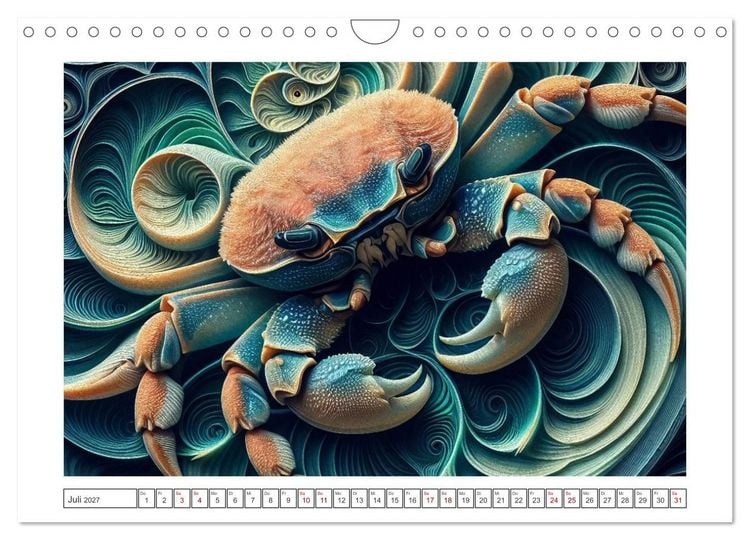 Produktbild: Tierkreisfl&uuml;stern &ndash; Ein Jahr in kosmischen Farben (Wandkalender 2027 DIN A4 quer), CALVENDO Monatskalender