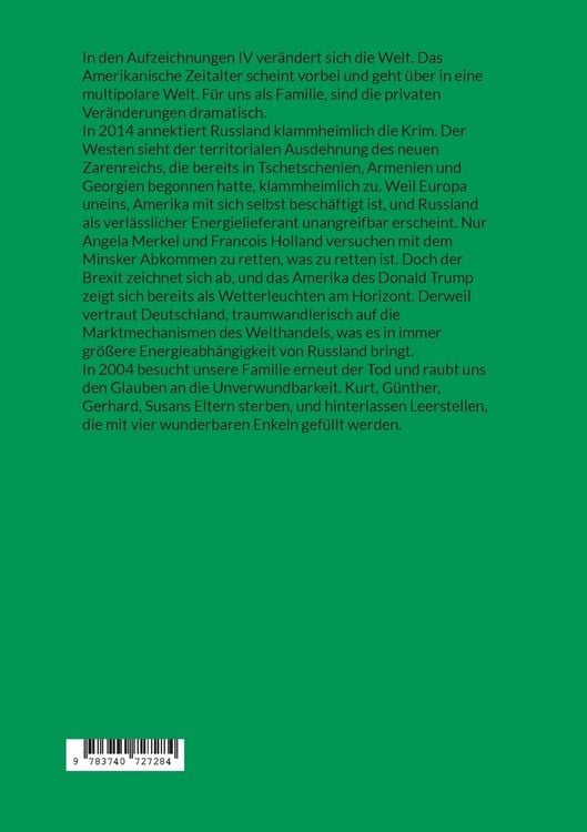 Produktbild: Aufzeichnungen IV; 2002 - 2014
