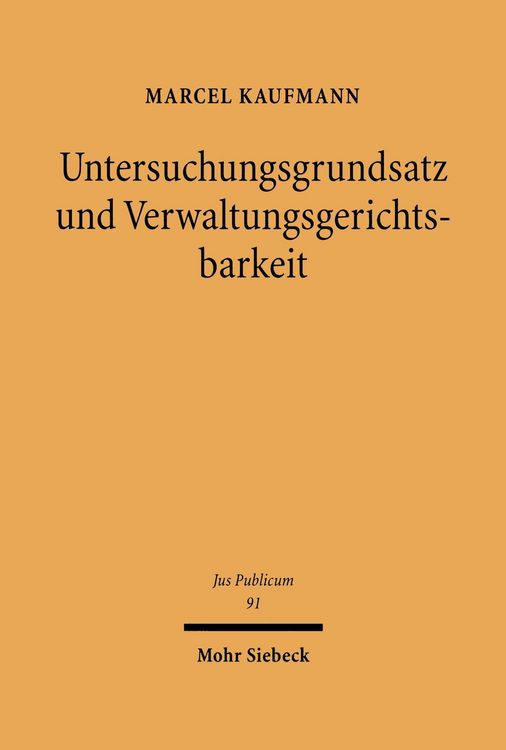 Produktbild: Untersuchungsgrundsatz und Verwaltungsgerichtsbarkeit