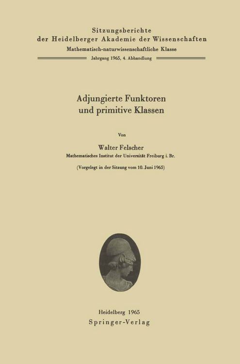 Produktbild: Adjungierte Funktoren und primitive Klassen
