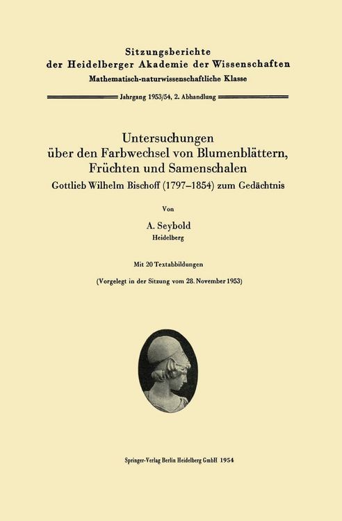 Produktbild: Untersuchungen &uuml;ber den Farbwechsel von Blumenbl&auml;ttern, Fr&uuml;chten und Samenschalen