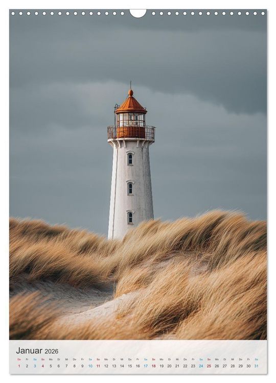 Produktbild: Leuchtturm-Fan (Wandkalender 2026 DIN A3 hoch), CALVENDO Monatskalender