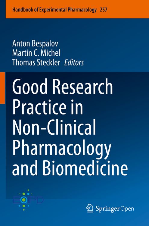 Produktbild: Good Research Practice in Non-Clinical Pharmacology and Biomedicine