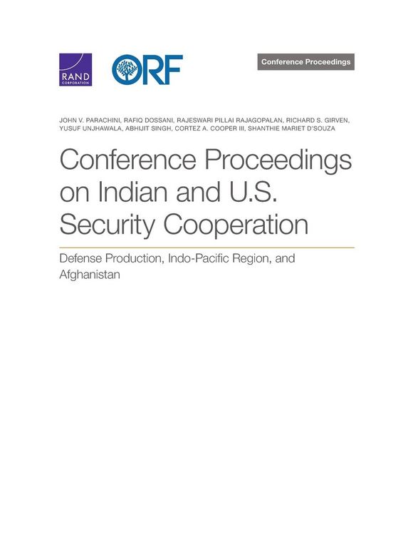 Produktbild: Conference Proceedings on Indian and U.S. Security Cooperation