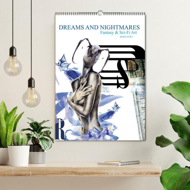 Produktbild: Dreams and Nightmares - Fantasy & Sci-Fi Art / 2026 (Wandkalender 2026 DIN A2 hoch), CALVENDO Monatskalender