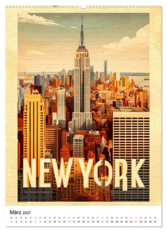 Produktbild: USA - Retro Journeys (Wandkalender 2027 DIN A2 hoch), CALVENDO Monatskalender
